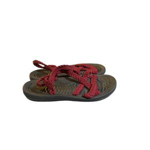 Megnya women’s comfort, walking, outdoorsy, maroon comfort sandals 9